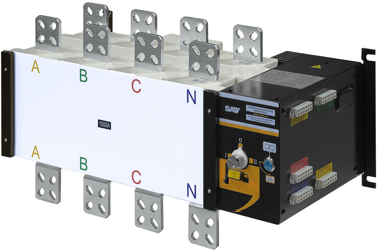 картинка Реверсивный рубильник АВР (устройство автоматического ввода резерва) SHIQ5-1000 4P