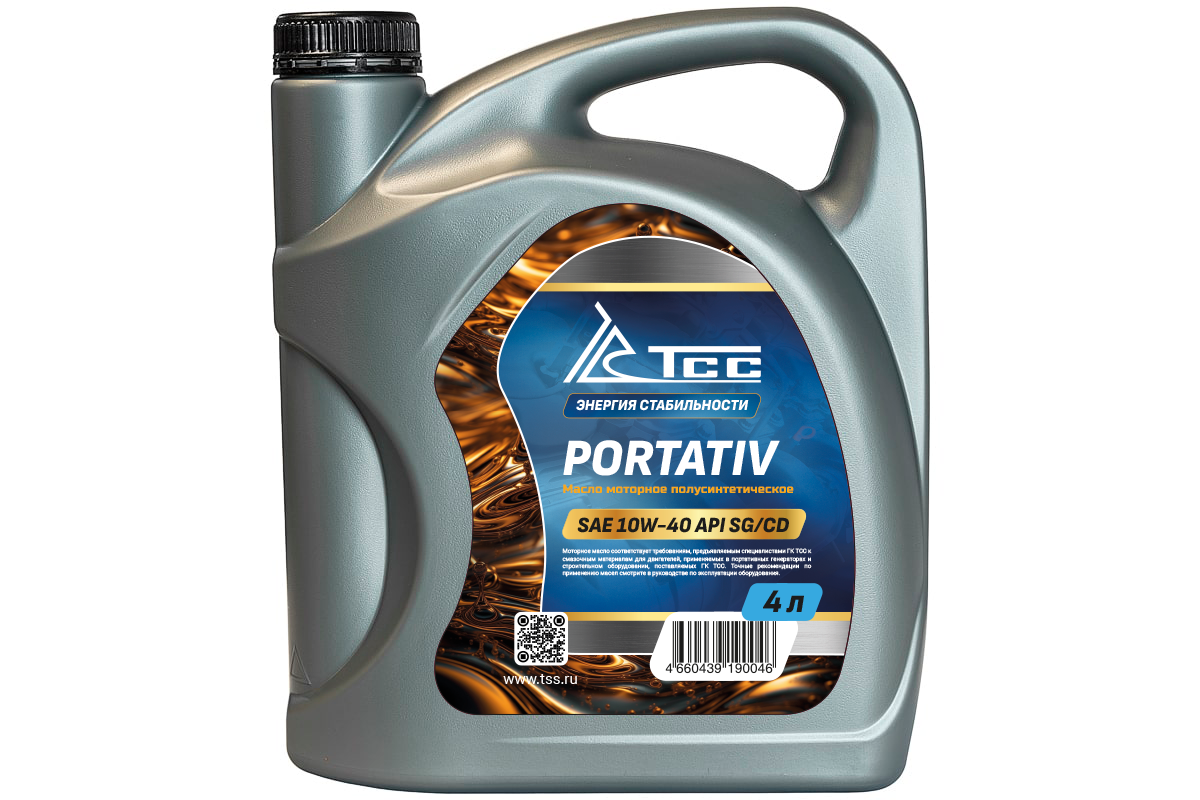 картинка Масло моторное полусинтетическое универсальное SAE 10W-40, API SG/CD (PORTATIV, канистра 4л/ Motor oil 4liter can)