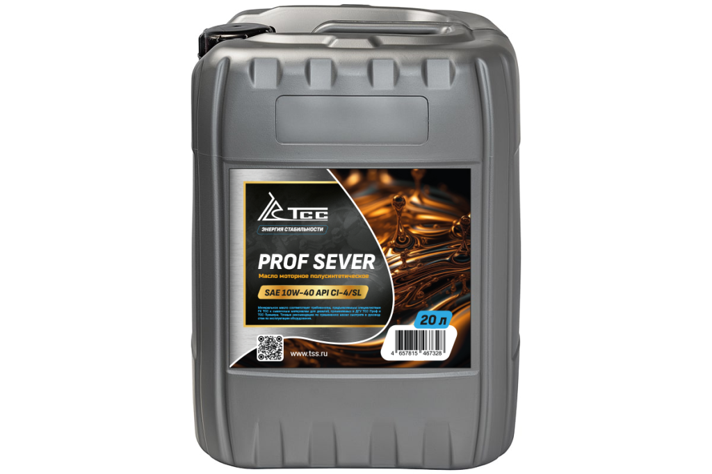 Масло моторное полусинтетическое ТСС Проф Север SAE 10W40 CI-4 канистра 20л/Motor oil 20liter can 046946